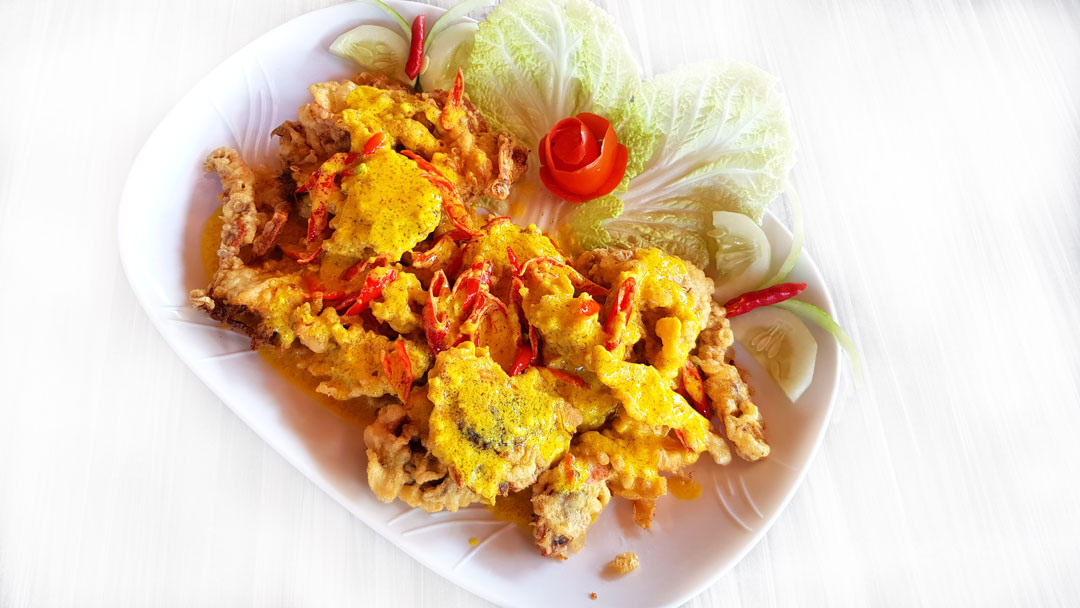 Soft Shell Crab with Salted Egg Sauce
